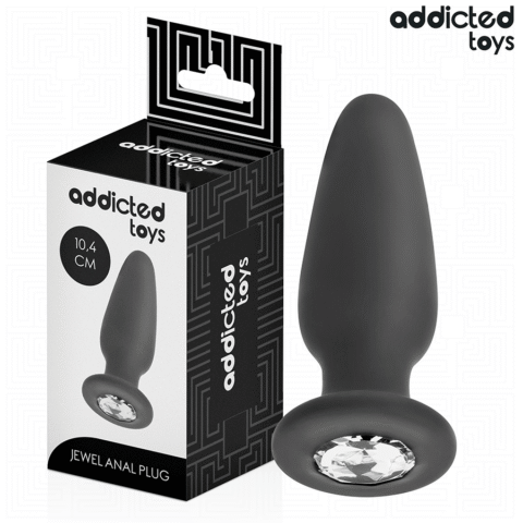 ADDICTED TOYS - PLUG ANAL COM JOIA TAMANHO M 10,4 CM
